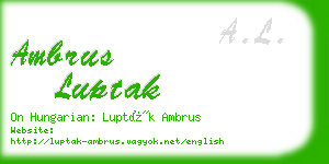 ambrus luptak business card